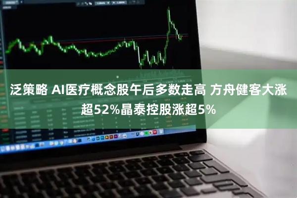 泛策略 AI医疗概念股午后多数走高 方舟健客大涨超52%晶泰控股涨超5%